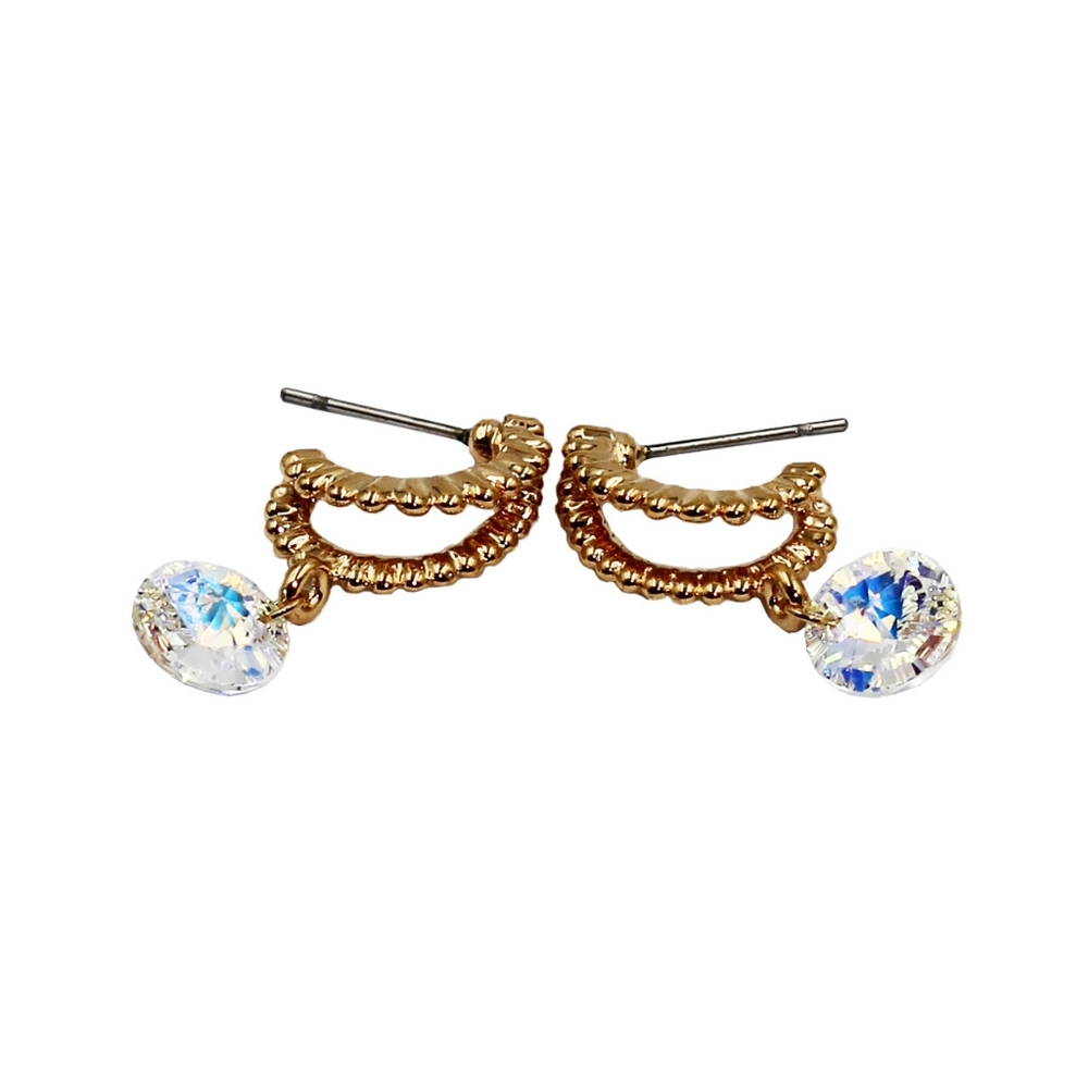 Fashion gold crystal earrings